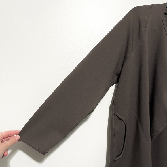 Clara Sun Woo Womens Open Ponte Cardigan M Lagenlook Lagom Capsule Layers Artsy - Picture 2 of 7